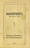 Manifesto: Winnipeg Committee to Aid Spanish Democracy (Revised)