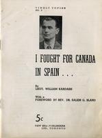 I Fought for Canada in Spain...