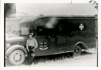 Walter Schuetrum with Mac Pap Ambulance
