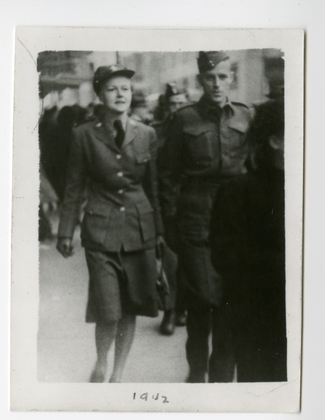 “‘Jim’ Watts Lawson with ‘Lon’ Watson?” Photograph. 1942. PC 43, Box 3, folder 5. Dorothy Livesay fonds. University of Manitoba Archives, Winnipeg. Jean Watts
